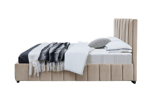 Кровать 8855 бежевая (1400X2000). Фото №6