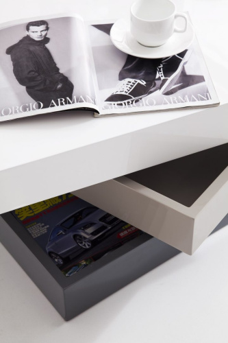 Стол журнальный СT1001 Белый/Серый. Фото №10