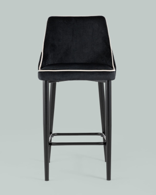 Стул полубарный Коби велюр черный. Фото