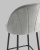 Стул полубарный Логан велюр серый. Фото №8
