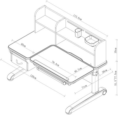 Стол учебный Libro Grey. Фото