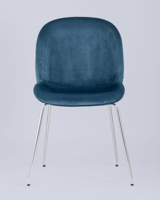 Стул Beetle маренго хромированные ножки. Фото