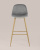 Стул барный Валенсия велюр серый ножки цвет дерево. Фото №5