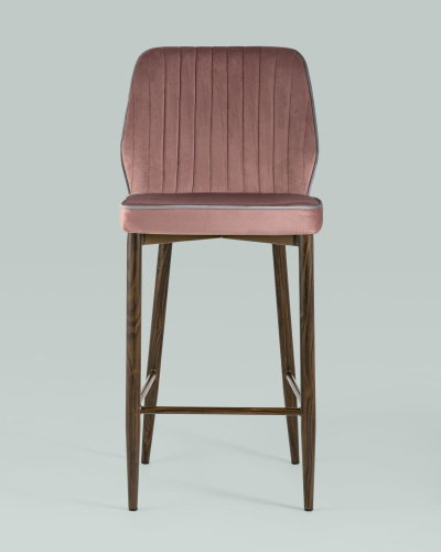 Стул полубарный Лоренс велюр пыльно-розовый. Фото №5