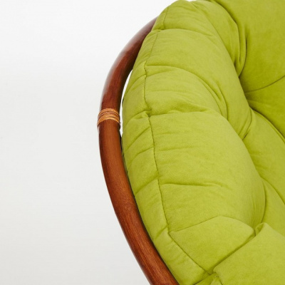 Кресло PAPASAN  23/01 W /с подушкой/ Pecan (орех), флок Олива, 23. Фото
