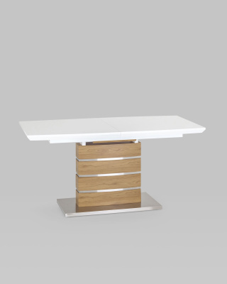 Стол обеденный Генуя раскладной 160-200*90 белый. Фото