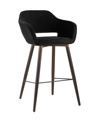 Стул барный Саймон велюр черный. Фото №2