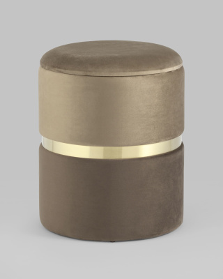 Пуф Кэрри с ящиком велюр коричневый. Фото